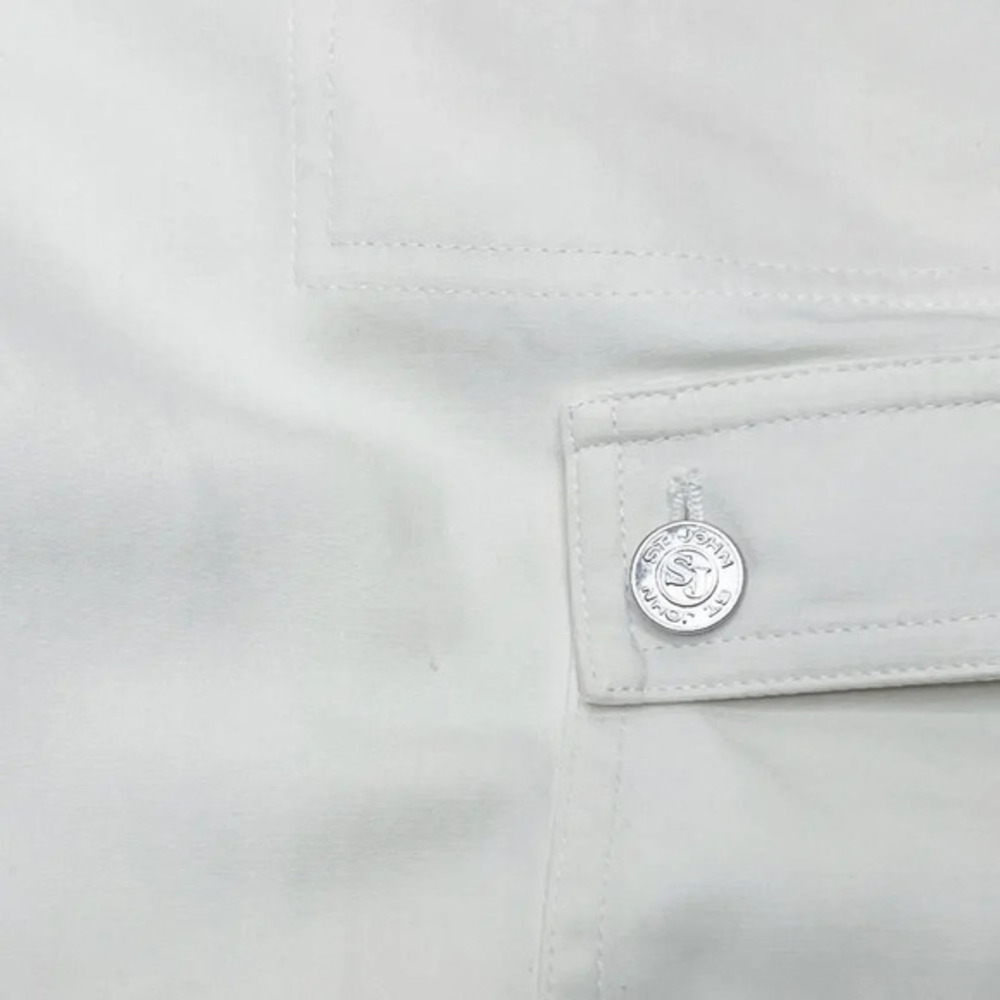 ST JOHN Off-White Cargo Bermuda Shorts Size 6 - Picture 12 of 12